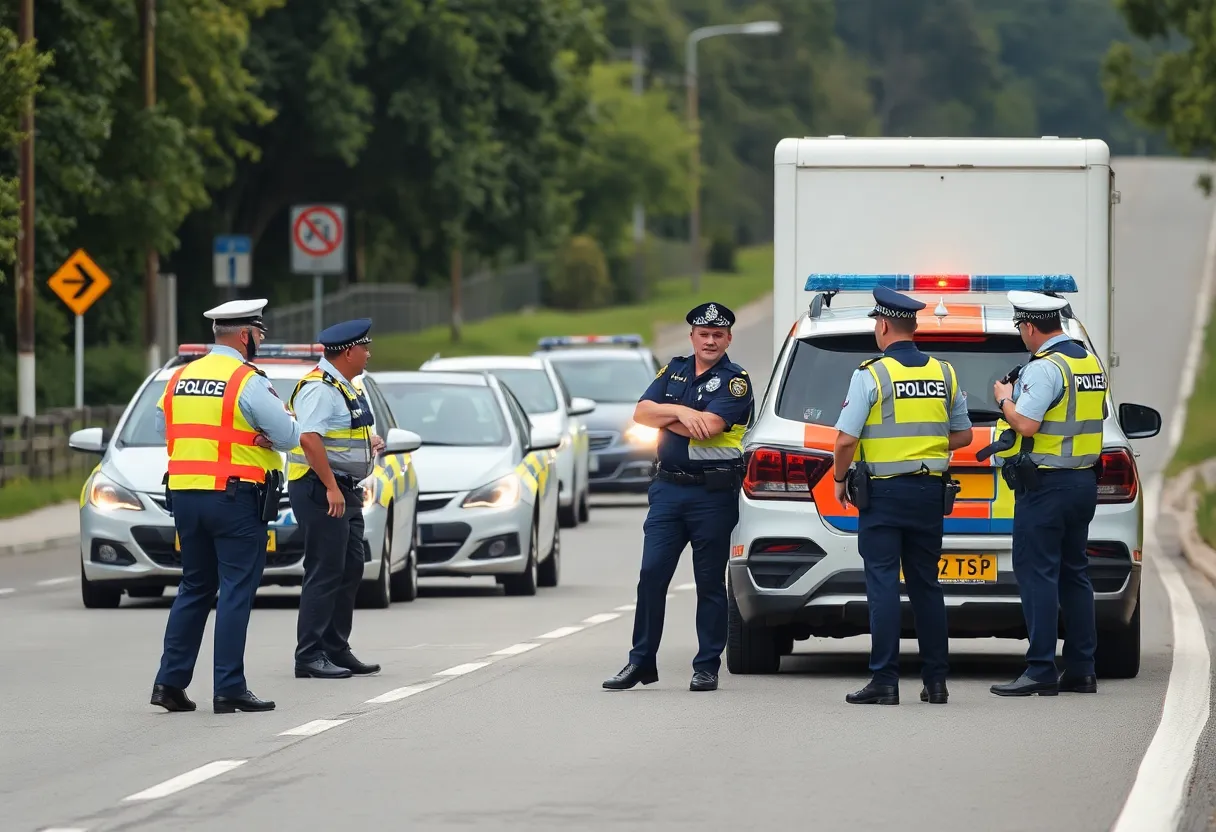 Police officers performing traffic enforcement activities