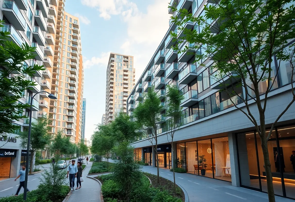 Midtown development project in Charlotte featuring residential units and commercial space.