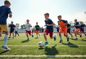 NC State football recruits training on the field