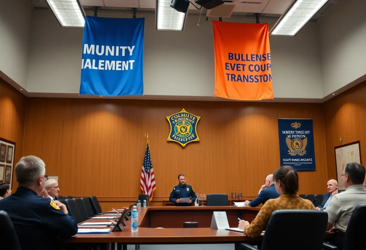 Announcement of the retirement of Newton Police Chief Vidal Allen Sipe