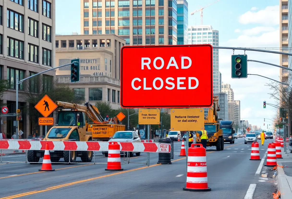 Construction work on Rodney Street in south Charlotte