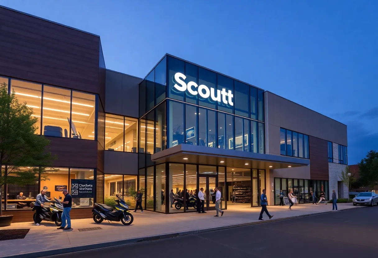 Exterior view of Scout Motors' headquarters in Charlotte