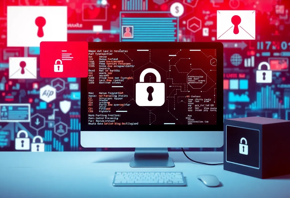 Abstract representation of cybercrime and tech support fraud