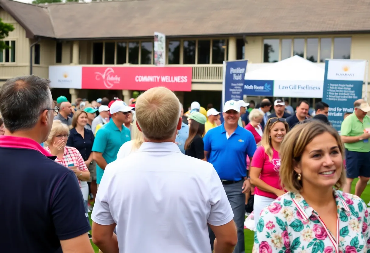 Community gathering at the Truist Championship golf tournament in Charlotte.