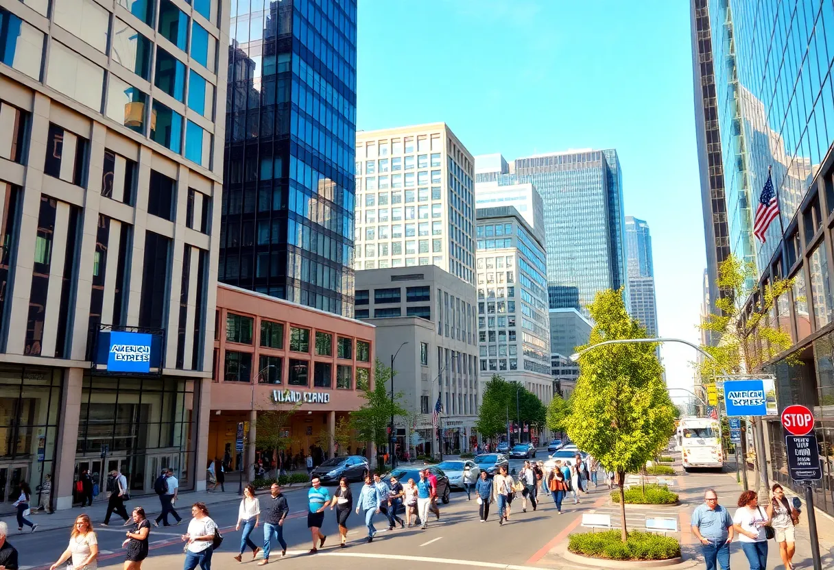 View of Uptown Charlotte with American Express expansion in the background.