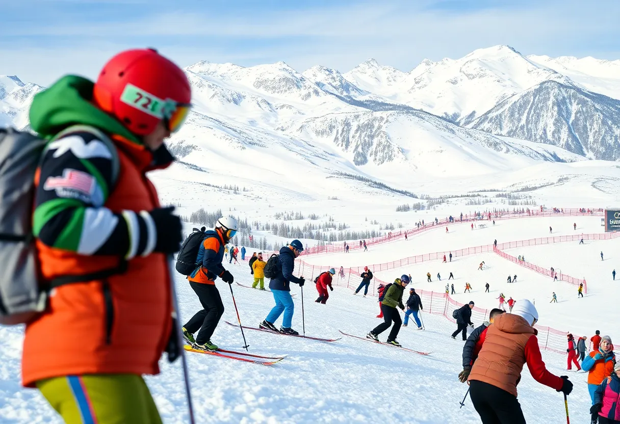 Athletes competing in winter sports at the Winter Olympics