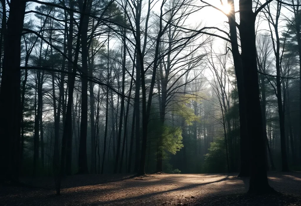 Wooded area in Charlotte, North Carolina