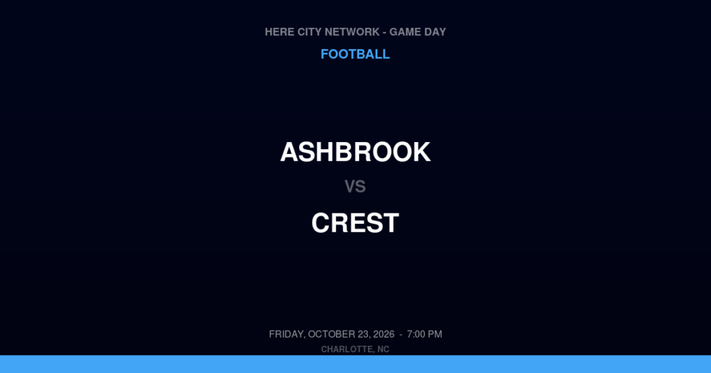 Ashbrook vs. Crest — Football Game Day — Shelby, NC — Oct 23, 2026
