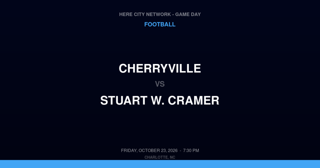 Cherryville vs. Stuart W. Cramer — Football Game Day — Belmont, NC — Oct 23, 2026