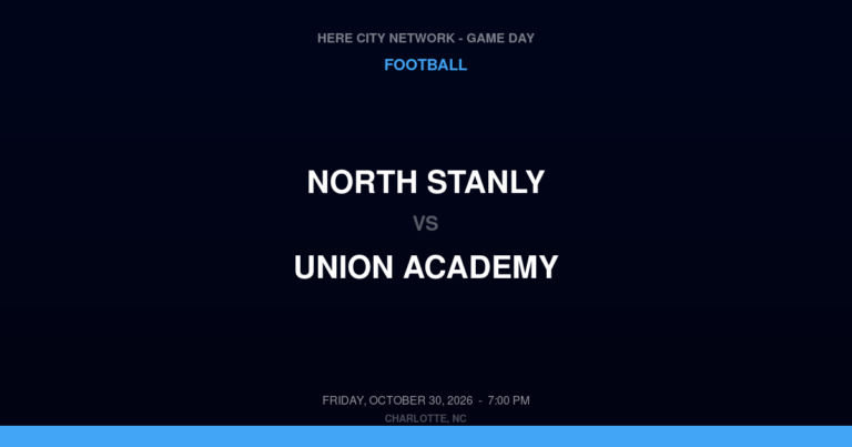 North Stanly vs. Union Academy — Football Game Day — Monroe, NC — Oct 30, 2026