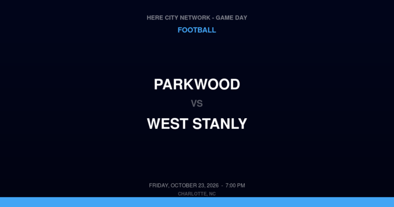 Parkwood vs. West Stanly — Football Game Day — Oakboro, NC — Oct 23, 2026
