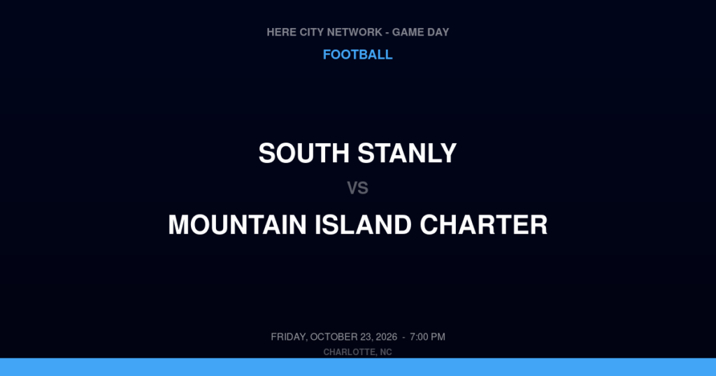 South Stanly vs. Mountain Island Charter — Football Game Day — Mt. Holly, NC — Oct 23, 2026